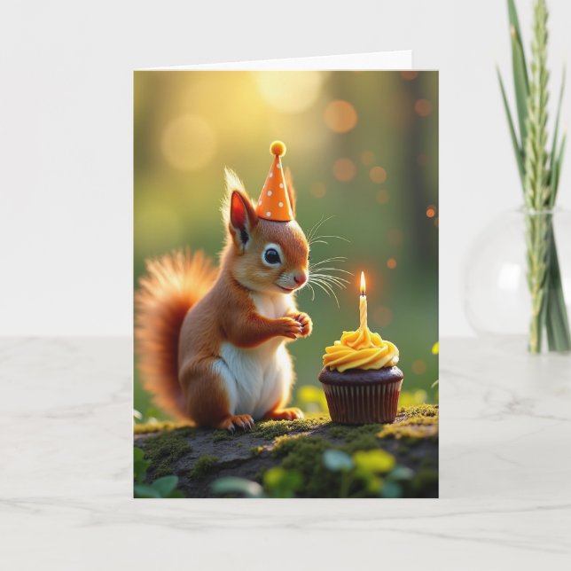 Carte de chapeau de fête forestière (Devant)