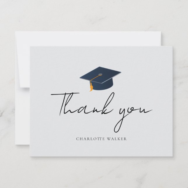 Carte de chapeau de remise des diplômes minimalist (Devant)