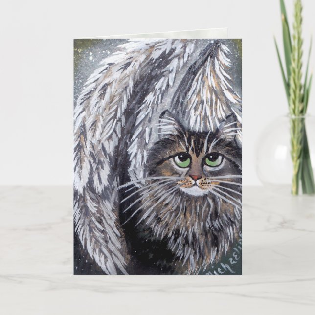 Carte de chat Angel Maine Coon (Devant)
