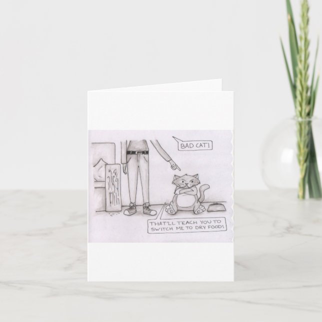 carte de chat drôle (Devant)