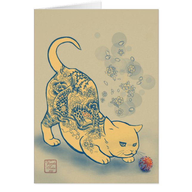 Carte de chat et de Temari (Devant)