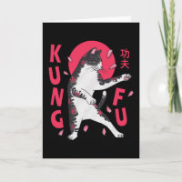 Carte de chat Kung Fu