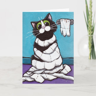 Carte de chat momifiée