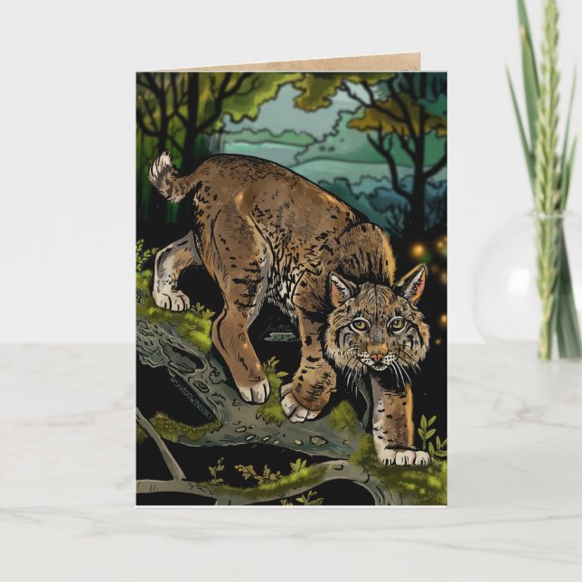 Carte de chat sauvage et libre (Devant)