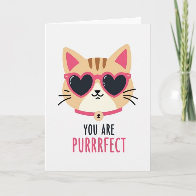 Carte de chat « Vous êtes PURRRRFECT » (Devant)