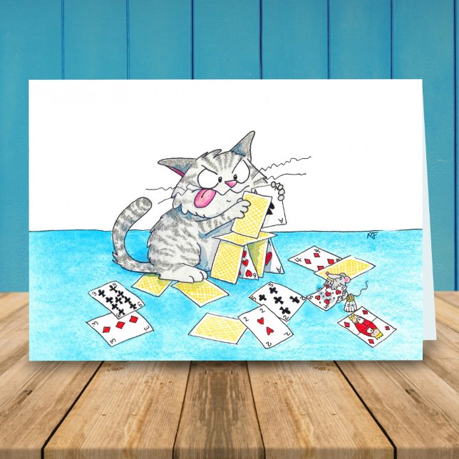 Carte de château de carte de chat mignon (Créateur téléchargé)