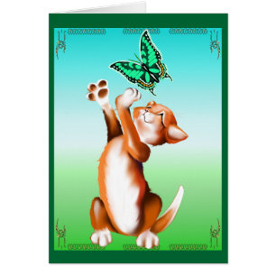 Carte de chaton de papillon
