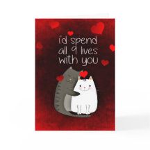 Carte de chats amoureux de la Saint-Valentin