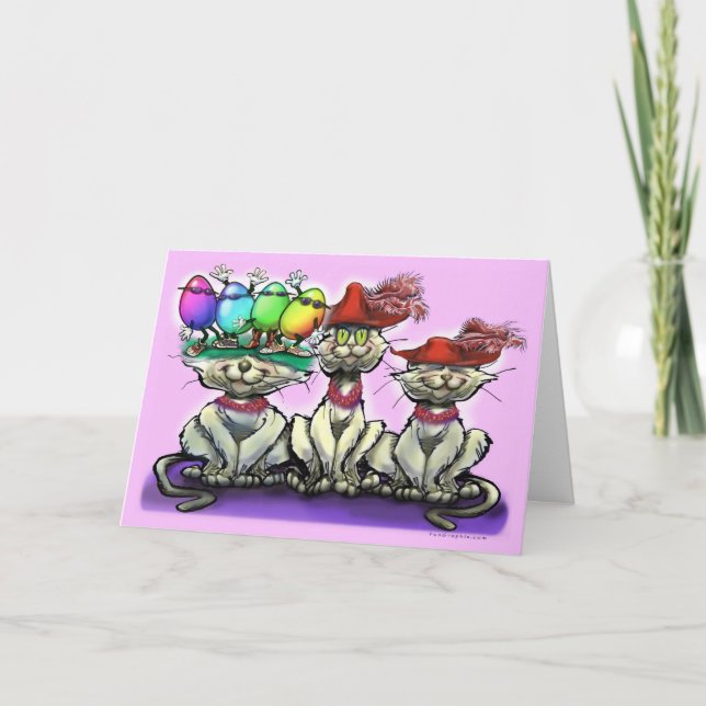 Carte de chats de Pâques (Devant)