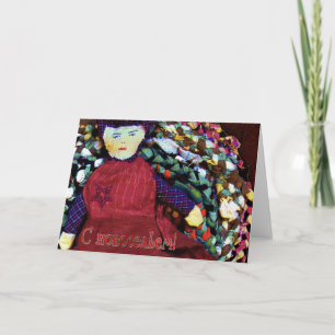 Carte de chauffage domestique russe avec une poupé