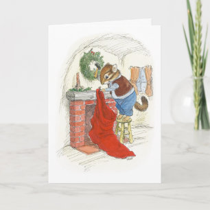 Carte de chaussette de Noël de tamia