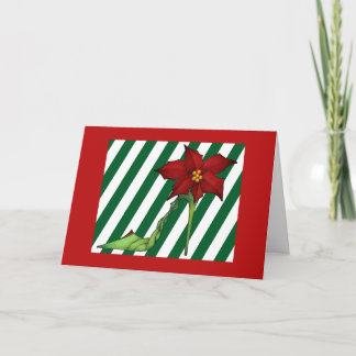 Carte de chaussures de Noël Poinsettia
