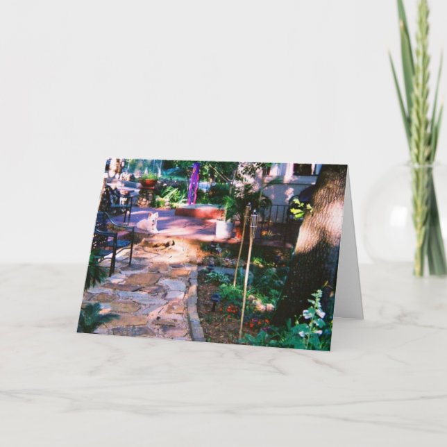 Carte de chemin de jardin en pierre (Devant)