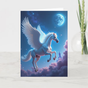 Carte de Cheval Ailé pour Anniversaire