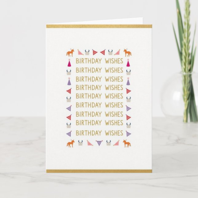 Carte de chevaux d'anniversaire douce (Devant)