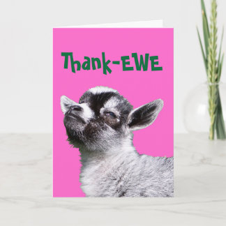 Carte de chèvre miniature Merci EWE