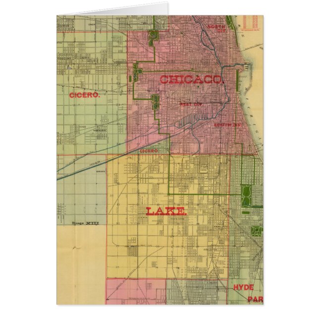 Carte de Chicago et des environs de Blanchard (Devant)