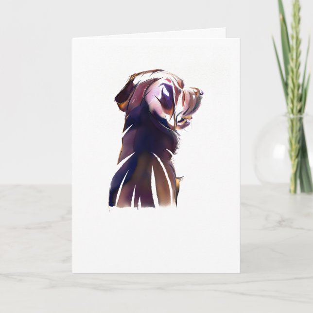 Carte de chien à l'aquarelle Labrador Retriever –  (Devant)