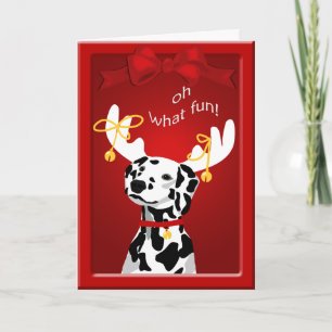 Carte de chien dalmate de Noël