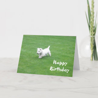 carte de chien d'anniversaire heureuse