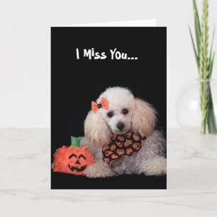Carte de chien de caniche pour Halloween
