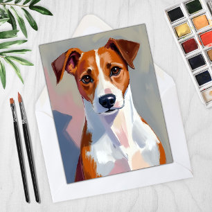 Carte de chien de compagnie peinture Terrier Jack 