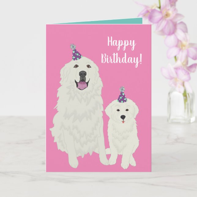 Carte de chien de montagne Great Pyrenees (Orchidée)