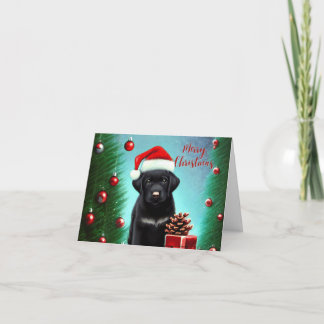 Carte de chien de Noël