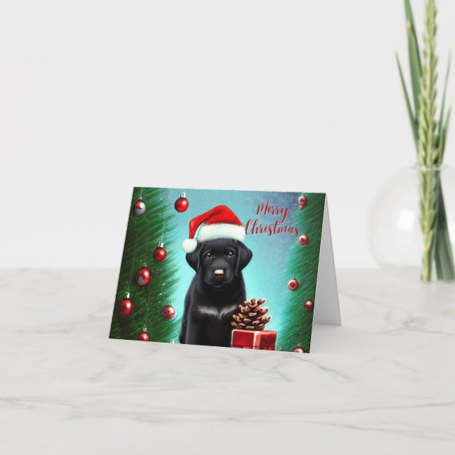 Carte de chien de Noël (Devant)