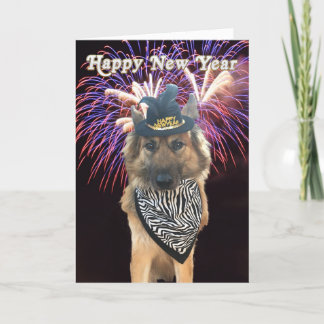 Carte de Chien de Nouvel An Personnalisable