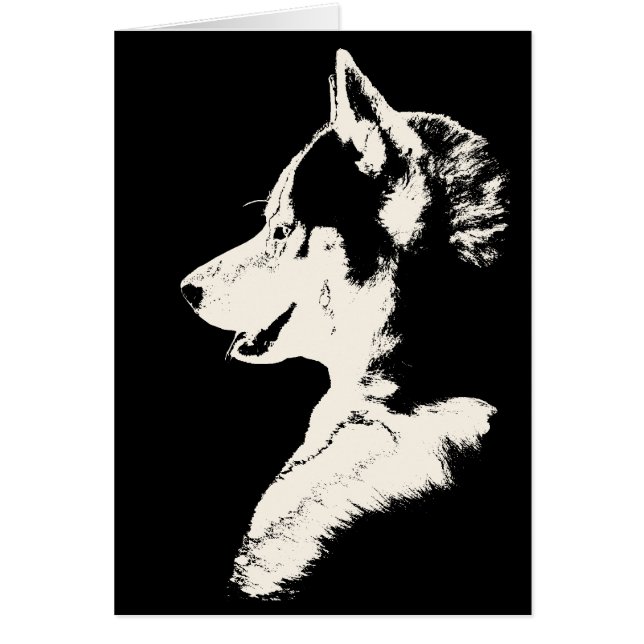 Carte de chien de traîneau sibérien/carte Malamute (Devant)