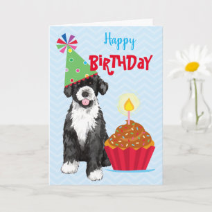 Carte de chien d'eau portugais Cupcake