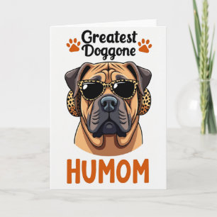 Carte de chien Humom aux teintes tachetées