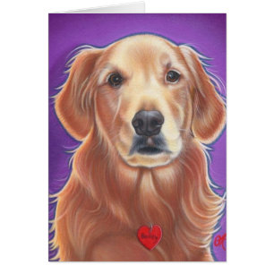 Carte de chien sauvage de golden retriever