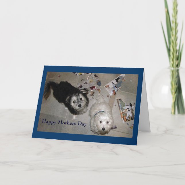 Carte de chiot de la fête des mères (Devant)