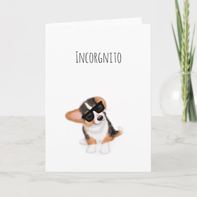 Carte de chiot d'Incorgnito corgi (Devant)
