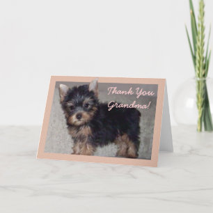 Carte de chiot Grandma Yorkshire Merci