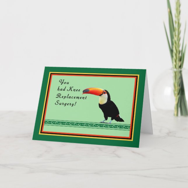 Carte de chirurgie du genou avec Toucan (Devant)