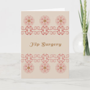Carte de chirurgie hanche, Tan et Cranberry Design