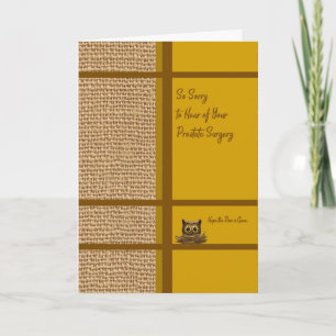 Carte de chirurgie prostate pour lui en or et Burl