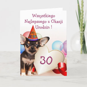 Carte de chiwawa d'anniversaire de Wszystkiego
