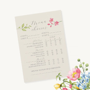 Carte de choix Boho Floral Mariage