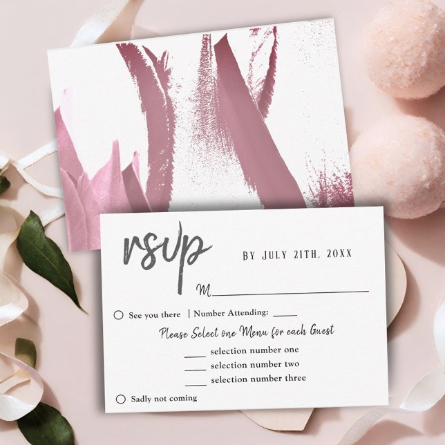 Carte de choix de menu de mariage avec fleurs de t (Créateur téléchargé)