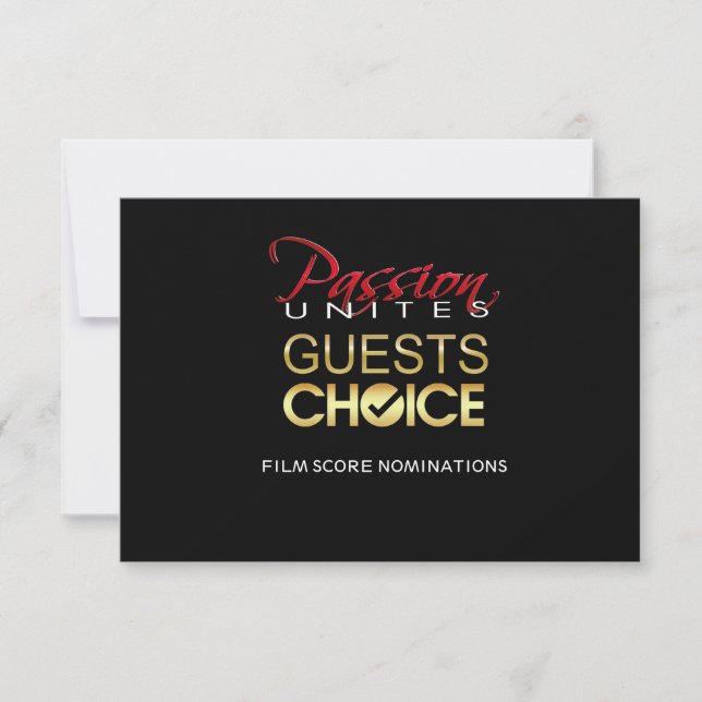 Carte de choix pour les invités RSVP (Devant)