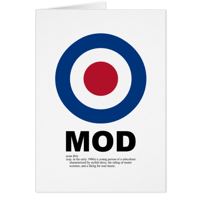 Carte de cible de mod d'années '60 (Devant)