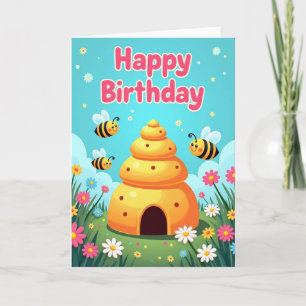 Carte de ciel d'anniversaire fantaisiste