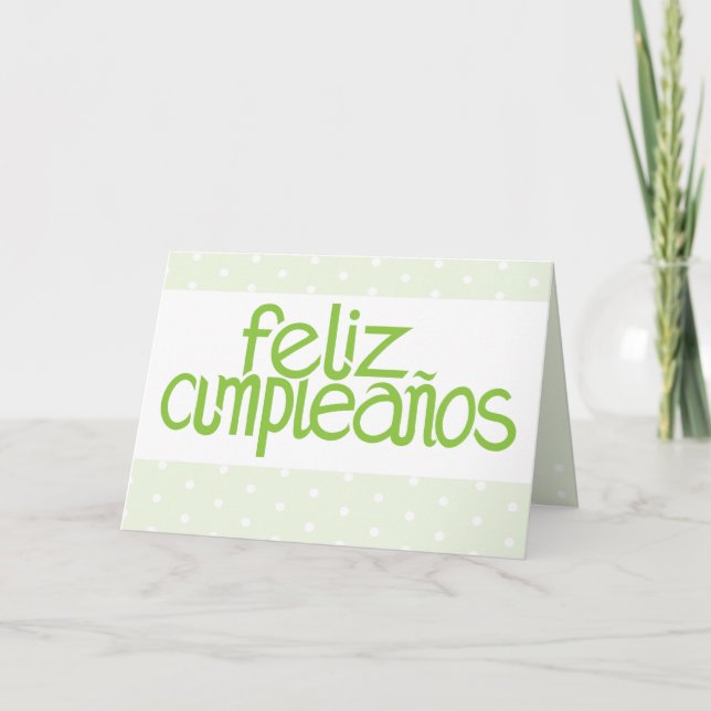 Carte de cime Feliz Cumpleaños (Devant)