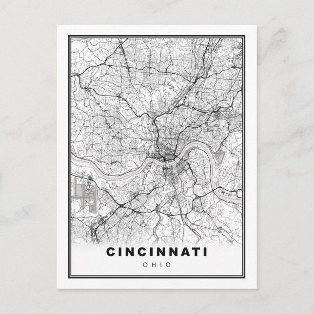 Carte de Cincinnati (Devant)