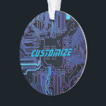 Carte de circuit électronique bleu PCB personnalis<br><div class="desc">Cadeaux de circuits imprimés personnalisés pour les geeks ou cadeaux pour les nerds. En voici un pour l'Ordinateur Nerd ou Geek en chacun de nous. Geek Sortez votre Nerd avec cette carte de circuit électronique PCB personnalisée. Il s'agit d'une image de fond d'une carte de circuit imprimé ou d'une carte...</div>