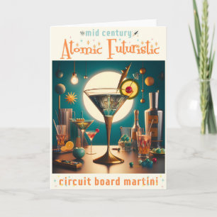 Carte de circuit futuriste atomique Martini